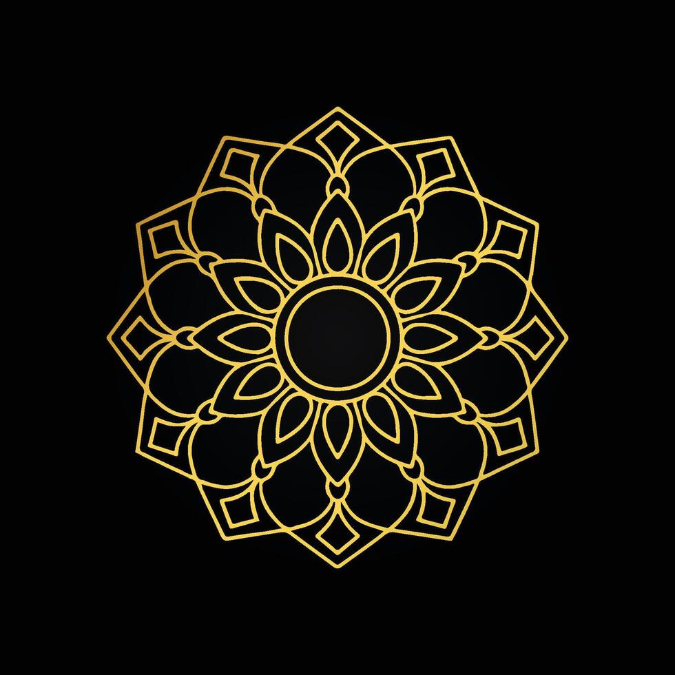 Timeless gold mandala design with decorative allure vector