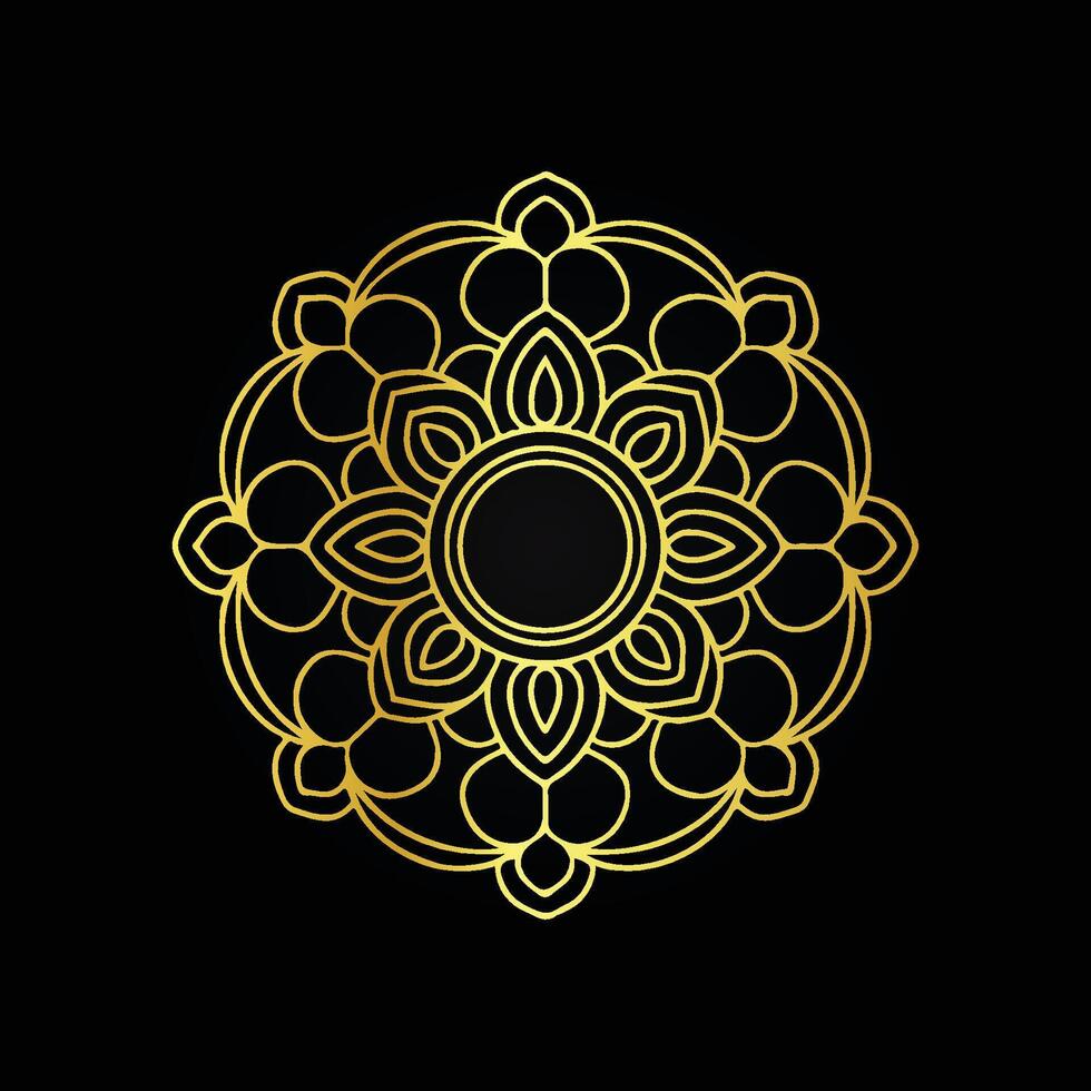 Intricate gold mandala pattern background with a touch of luxury vector