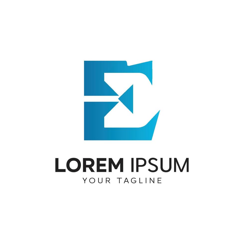 Illustration for a distinctive letter E logo design vector