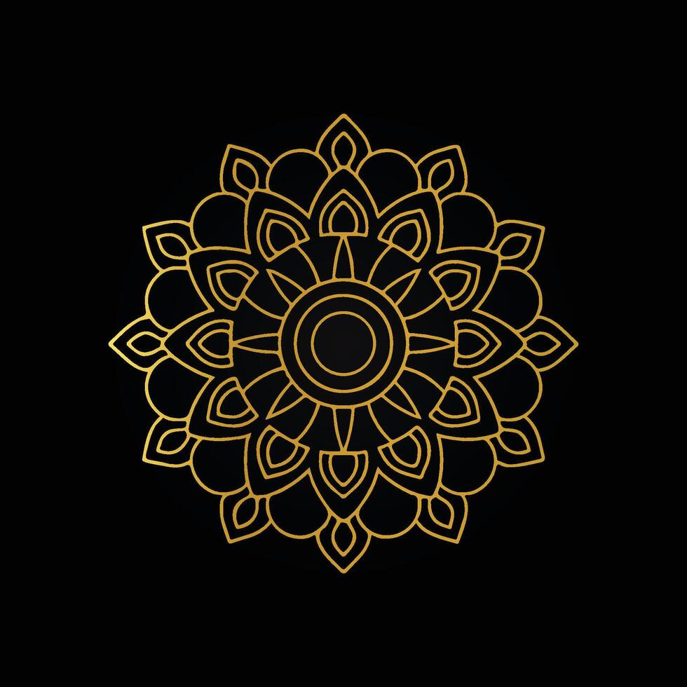 Elegant gold mandala pattern decorative background vector