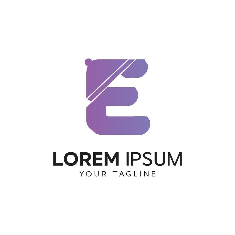 Logo design showcasing a creative initial letter E vector
