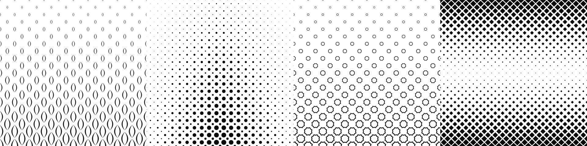 Black and white pattern collection vector