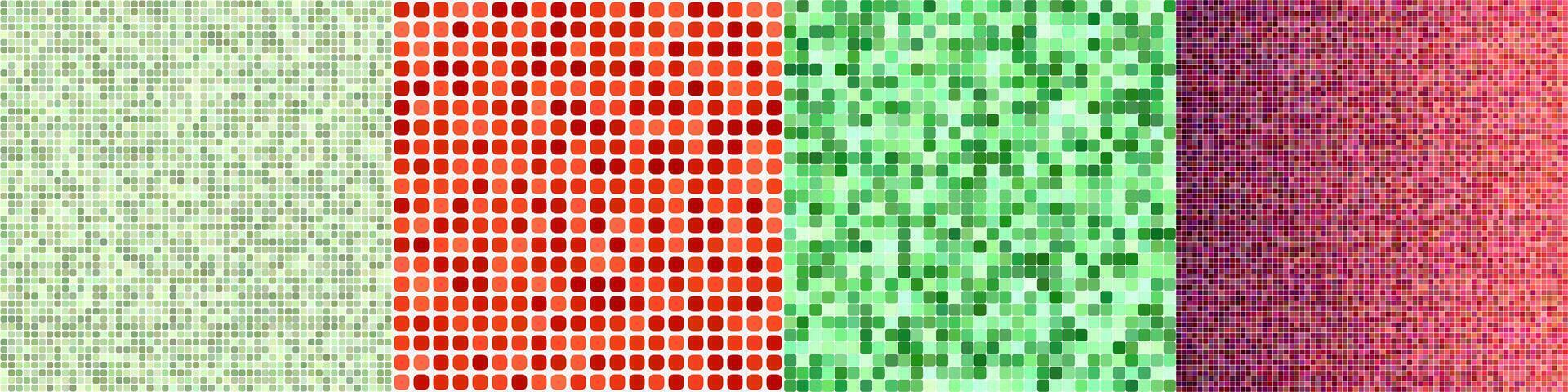 Abstract square mosaic pattern background collection vector