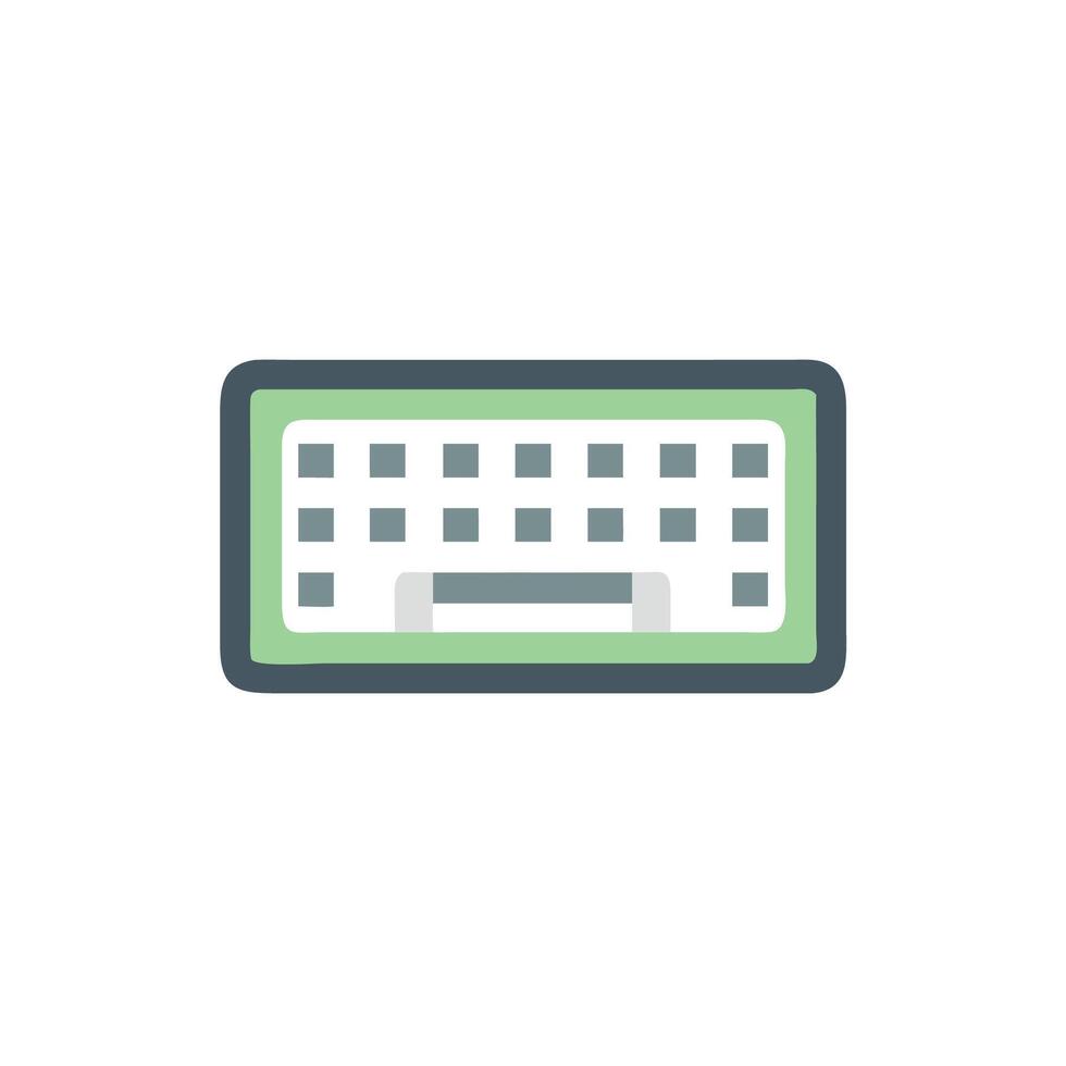 a computer keyboard icon on a white background vector