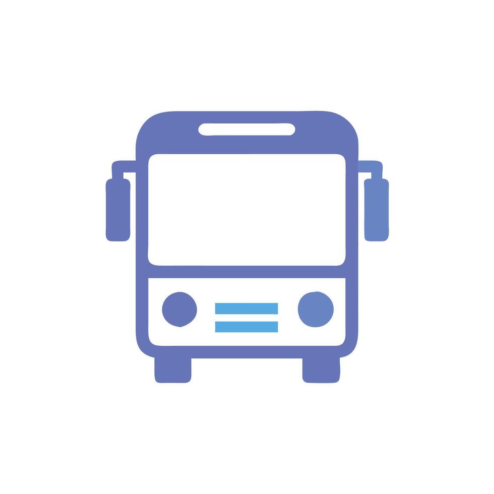 bus icon on white background vector