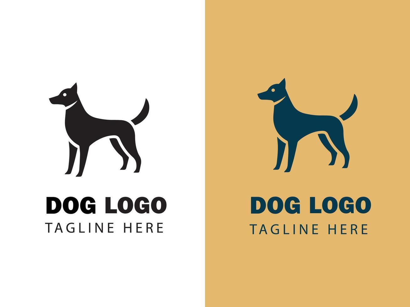 Minimal Dog Logo Design vector