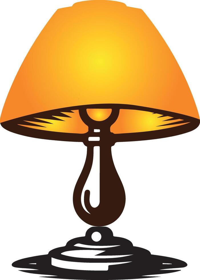 Illustration of Desk lamp light bulb vector