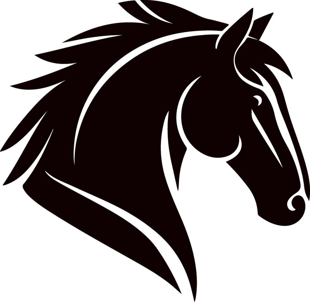 horse head silhouette vector