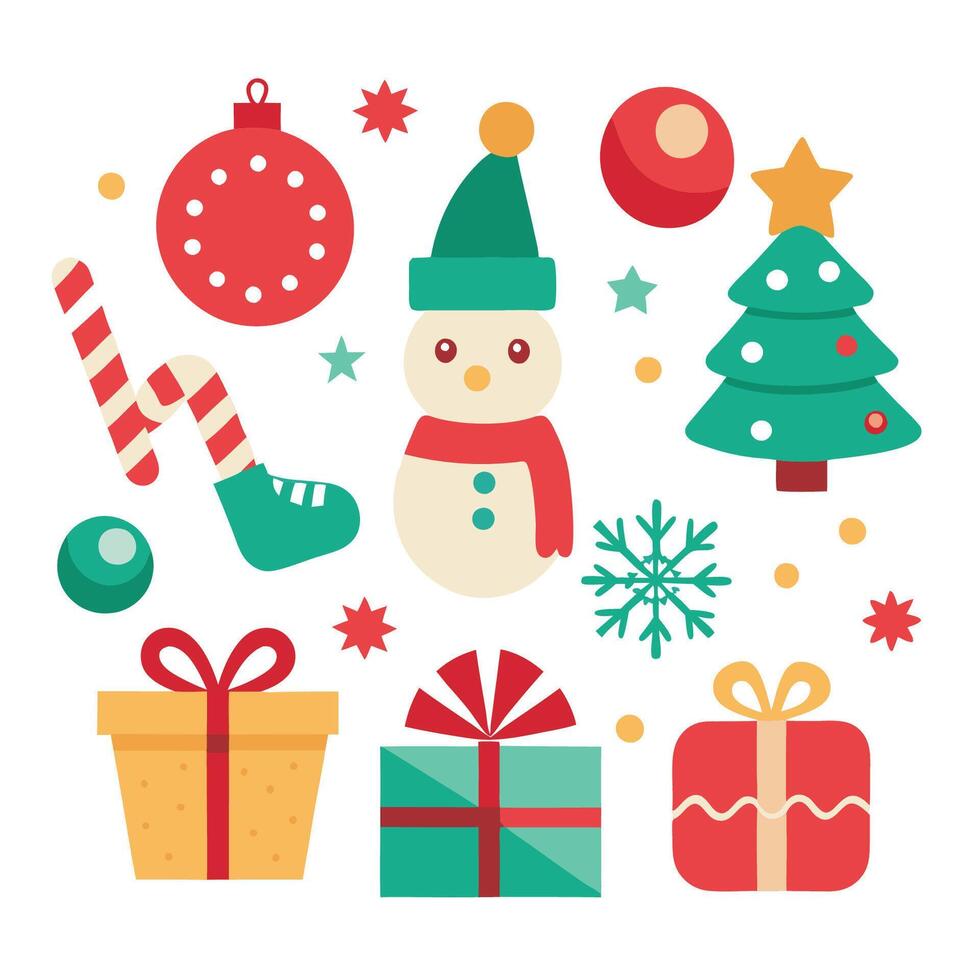 Christmas Elements Pack on White vector