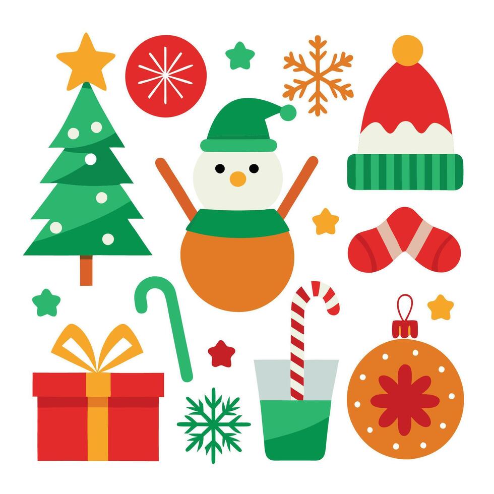 Classic Christmas Elements Collection vector