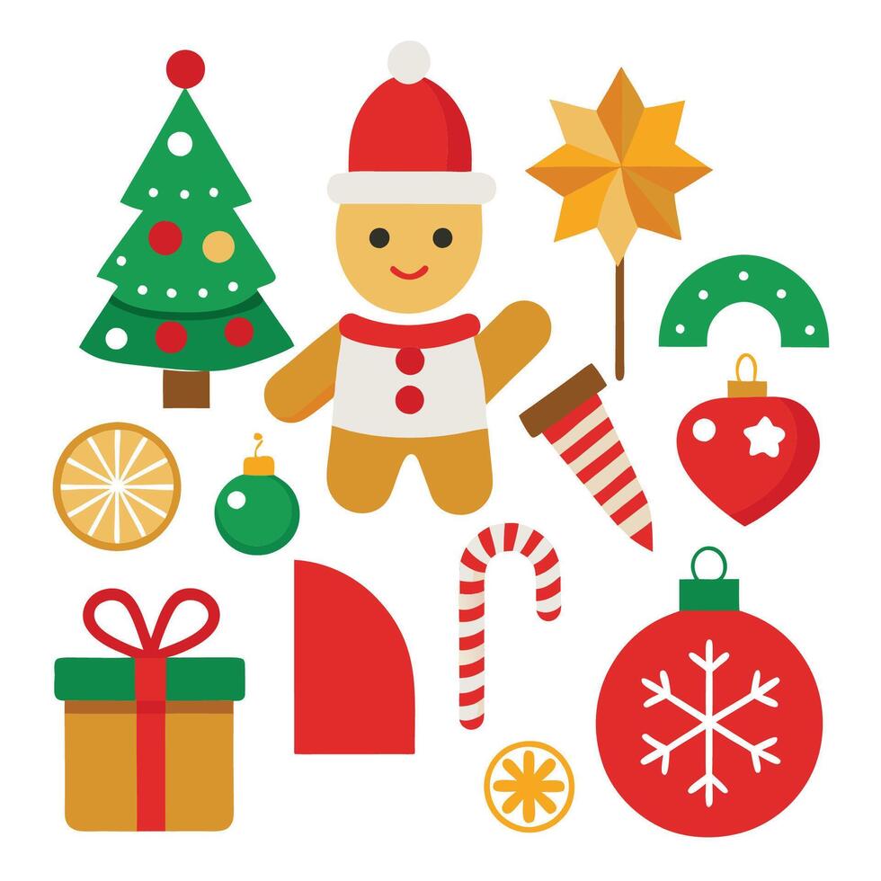 Christmas Elements and Icons Set vector