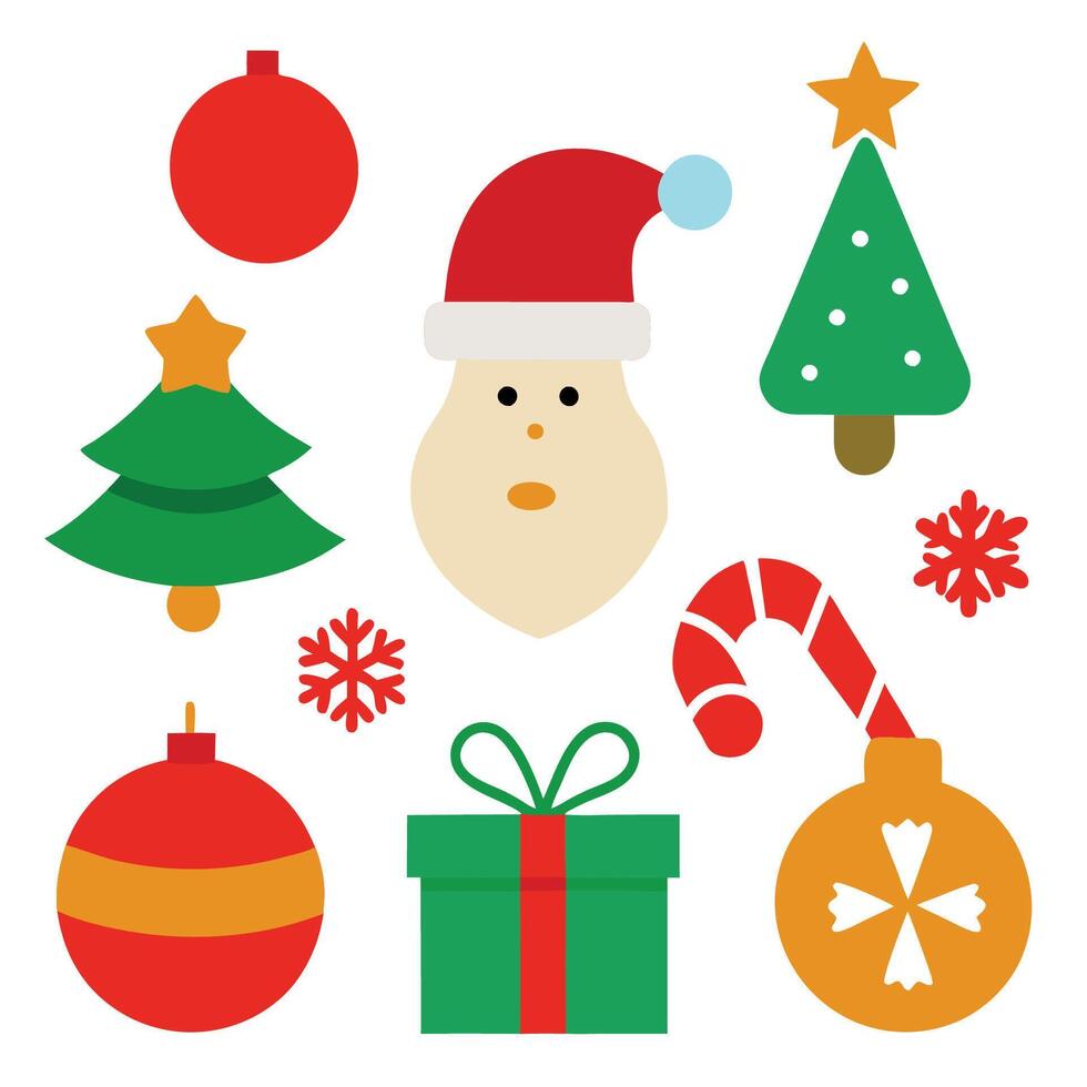 Festive Icons Collection on White vector