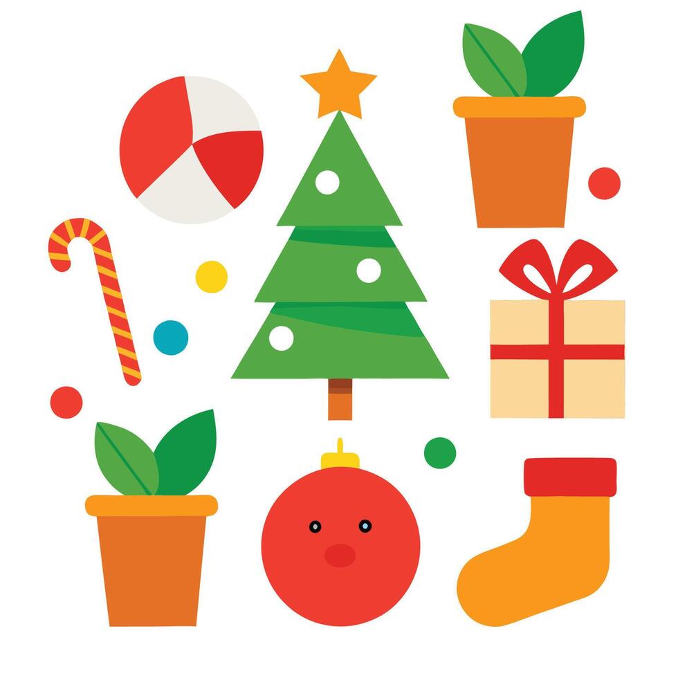 Christmas Icons and Elements Set vector