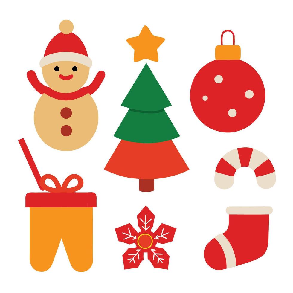 Christmas Illustration Set on White vector
