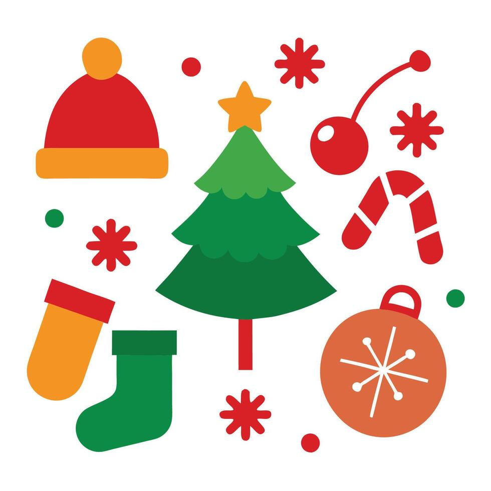 Festive Design Elements for Christmas vector