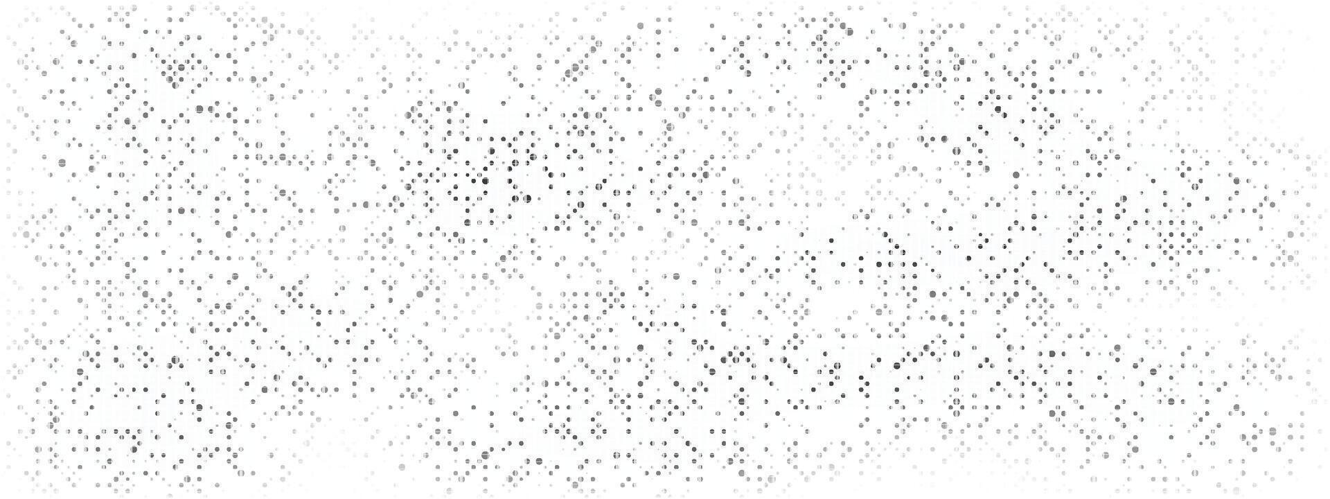 Black Halftone Dotted Texture. Polka Dot Background. Pop Art Wallpaper. Irregular Noise Overlay Backdrop. Irregular Grunge Particle. Illustration vector