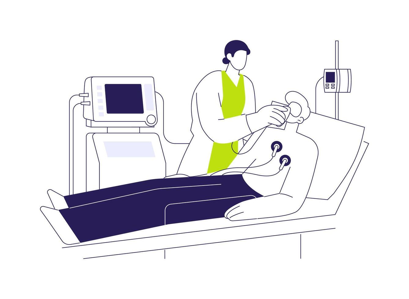 Ventilatory support abstract concept illustration. vector