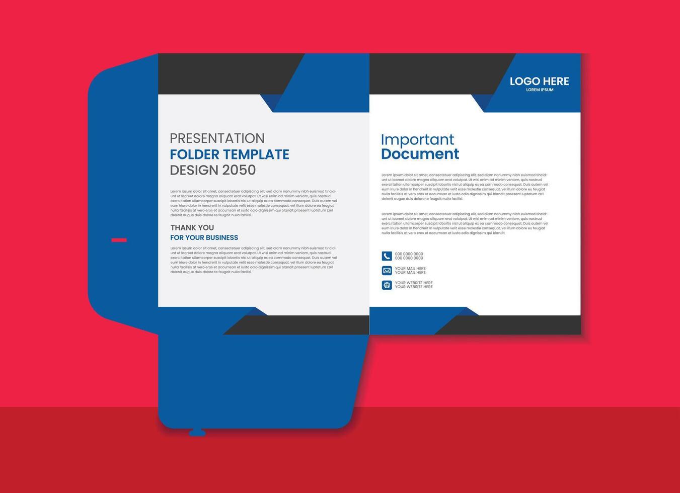 document file folder design for office or company vector