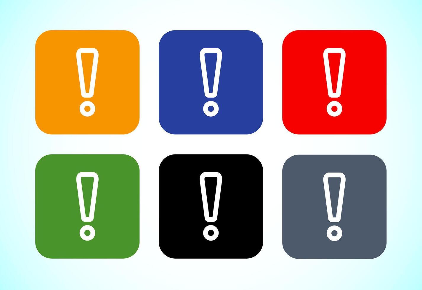 Caution and warning icon set vector
