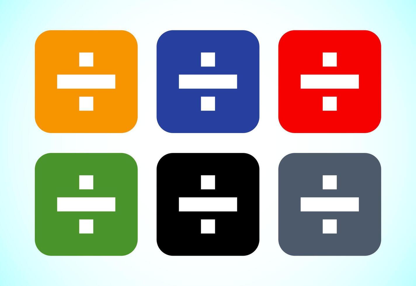 Divide icon design, Math symbol vector