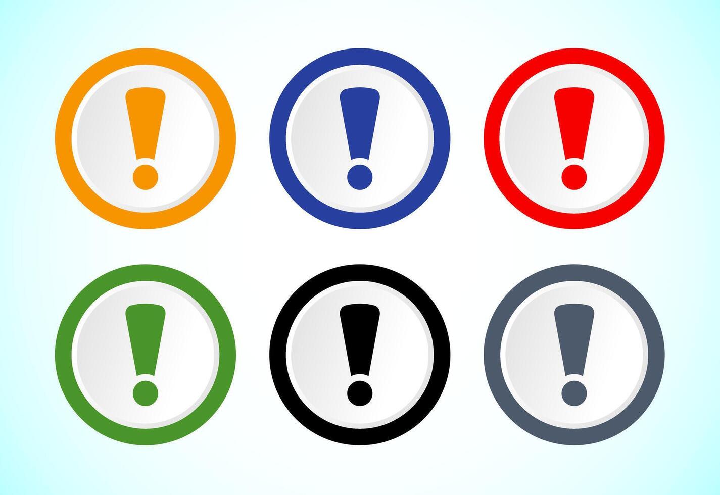 Exclamation mark icon design, Caution and warning icon set vector