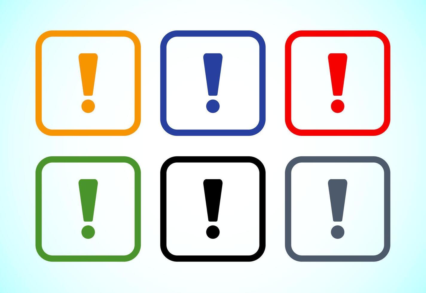Exclamation mark icon design, Caution and warning icon set vector