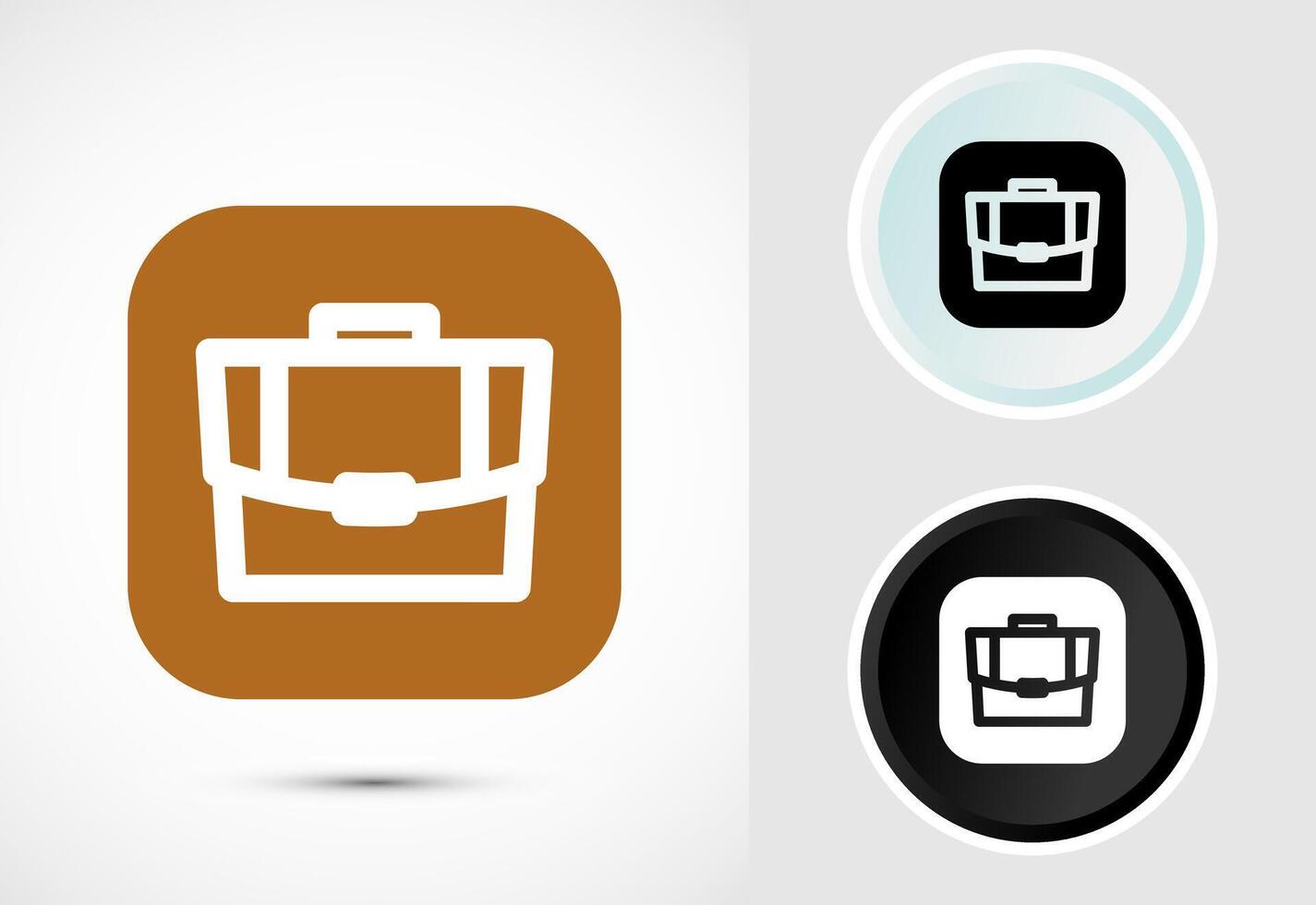 Briefcase icon design illustration, bag icon for apps and websites vector