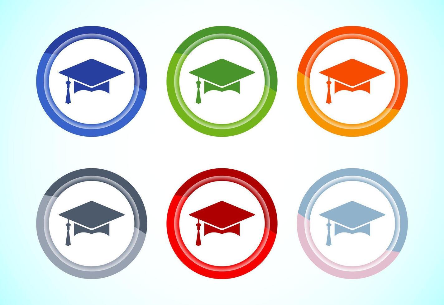Graduation hat icon design, Icon for apps and websites vector