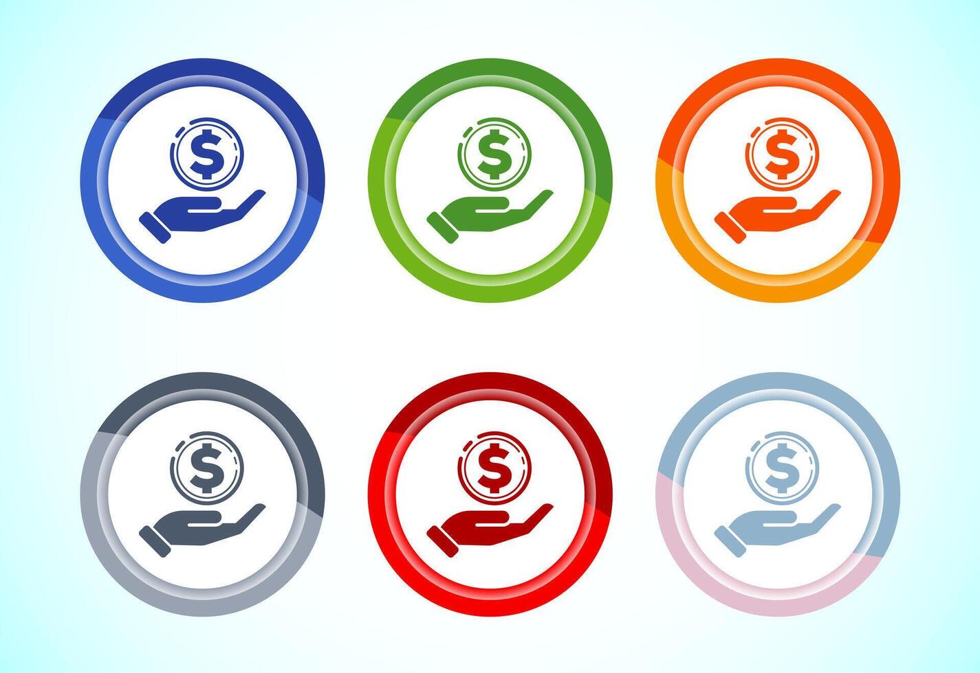 Dollar icon design, Money icon sign for financial apps and websites vector