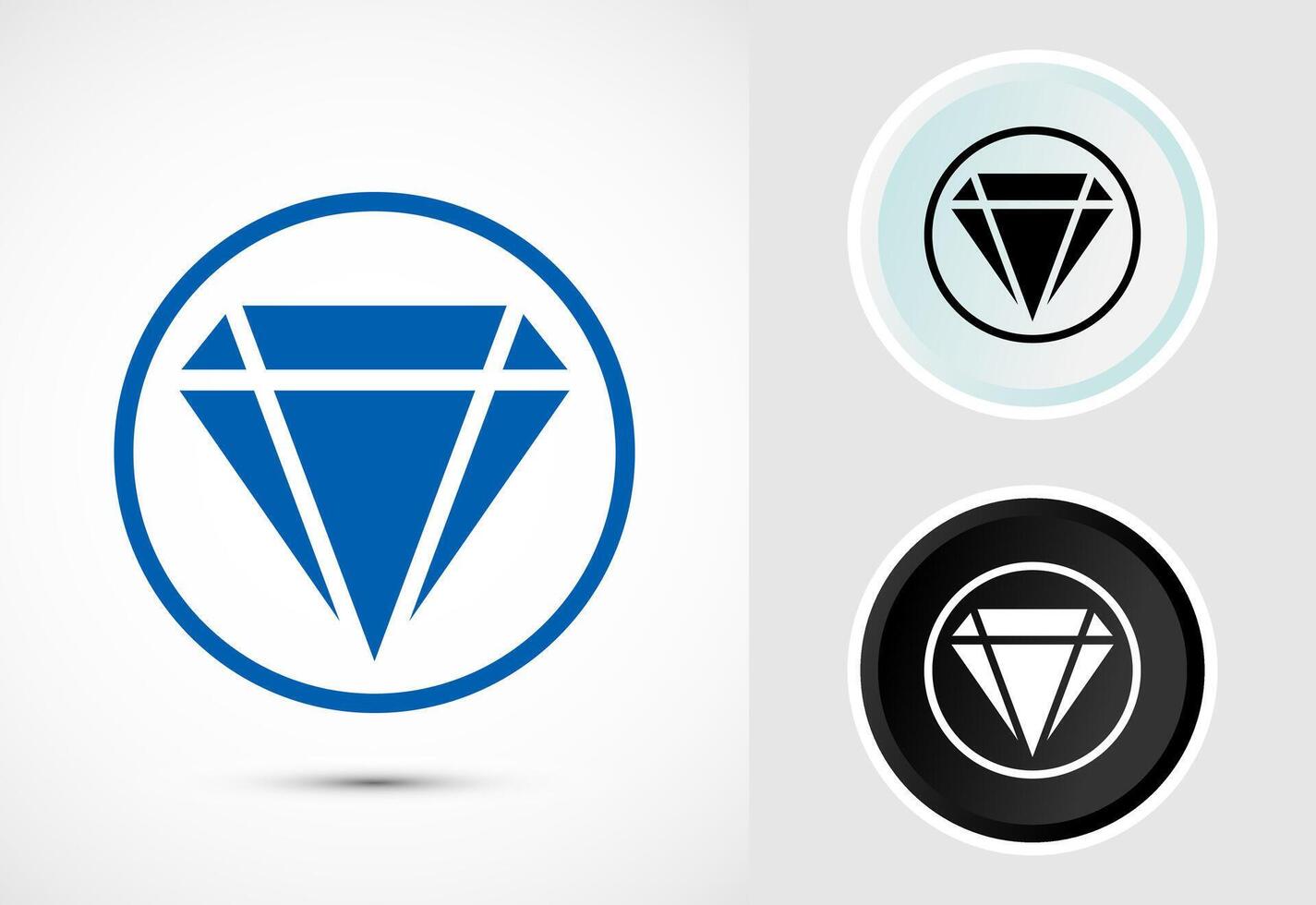 Diamond icon. Jewel and gem icon vector