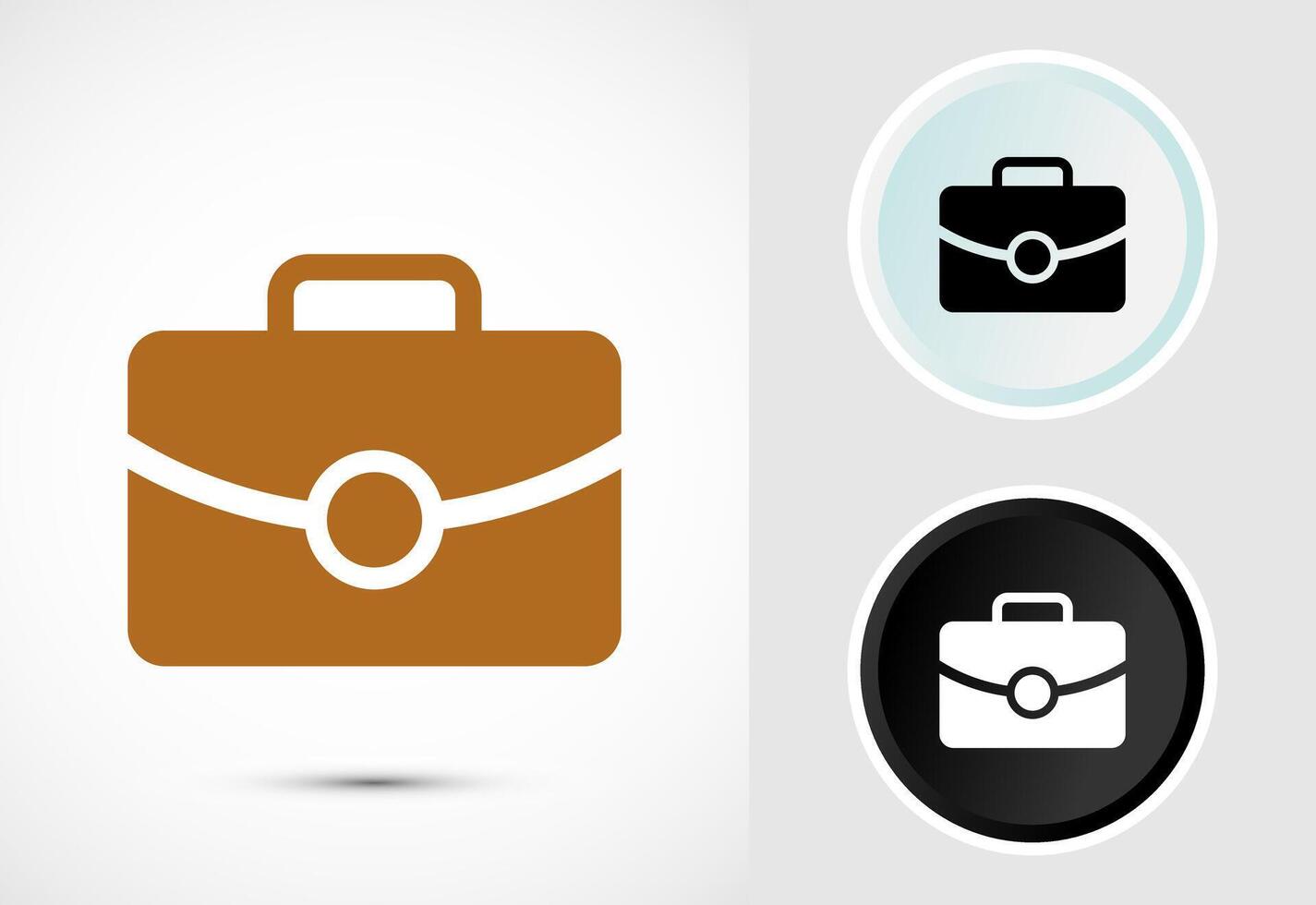 Briefcase icon design illustration, bag icon for apps and websites vector