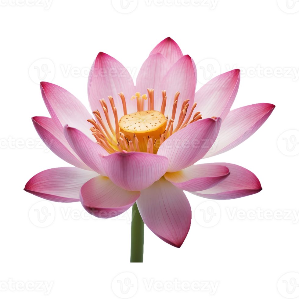 Detailed and Elegant Lotus Flower Design on Transparent Background Ideal for Marketing, Product Banners, and Decorative Projects png