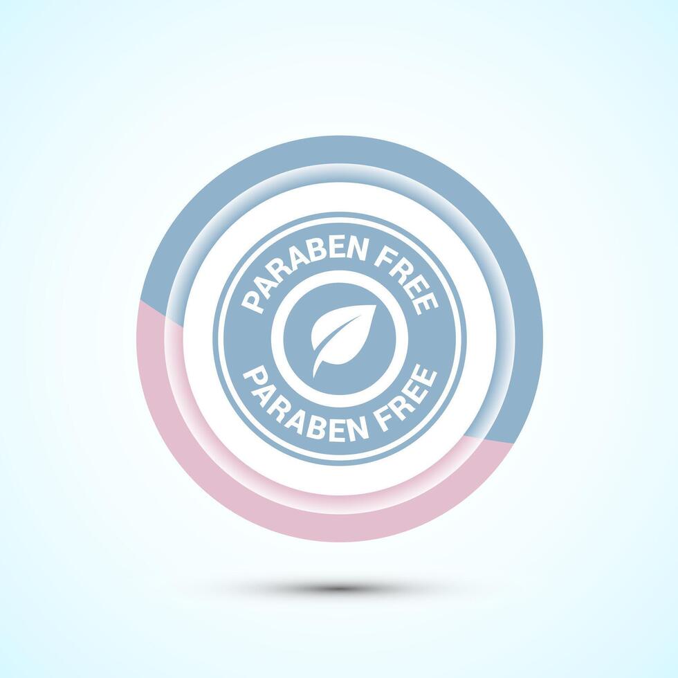 Paraben free icon design, suitable for product label. Pastel Color Button Design vector