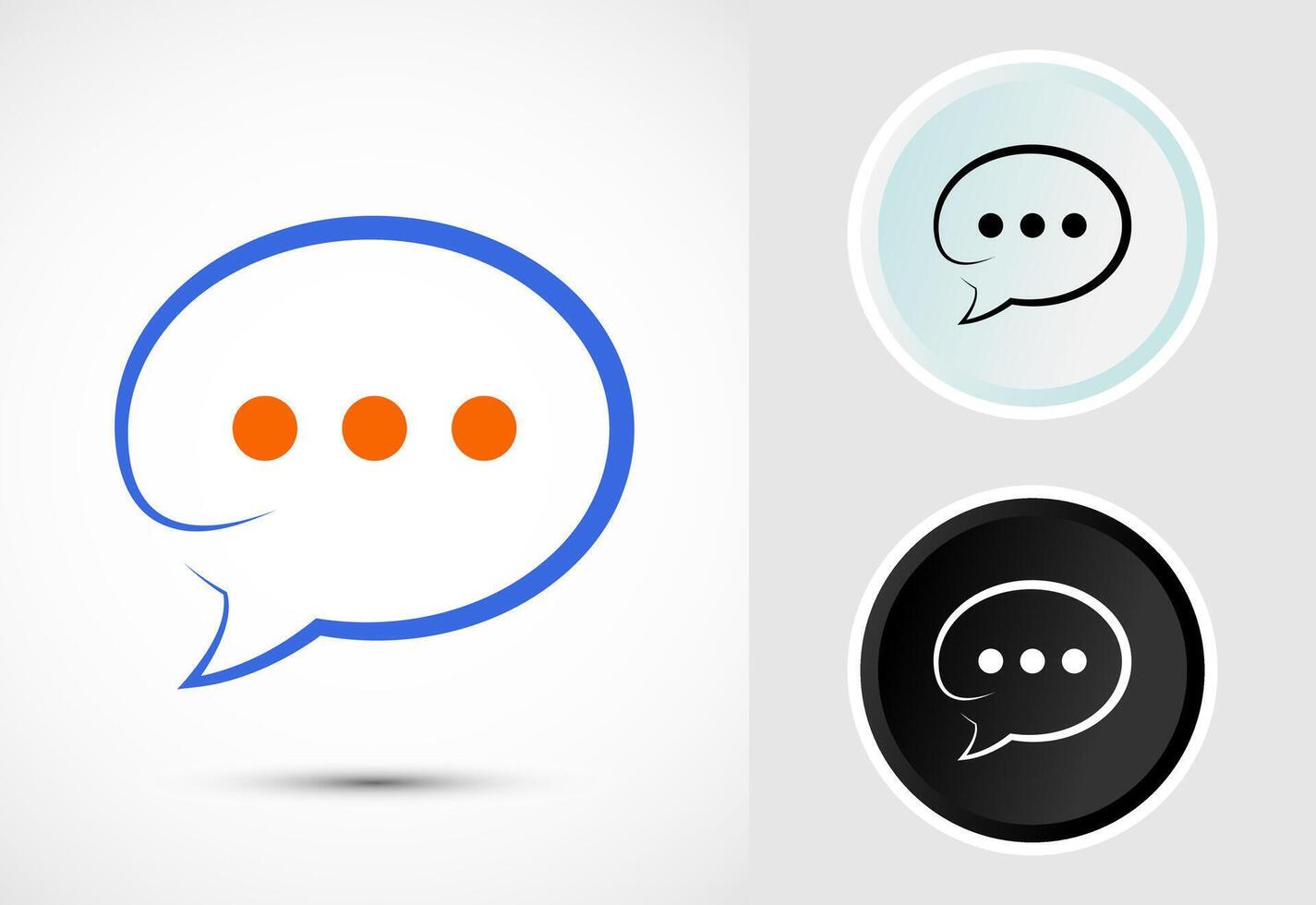 Chat icon design, Message sign symbol for apps and websites vector