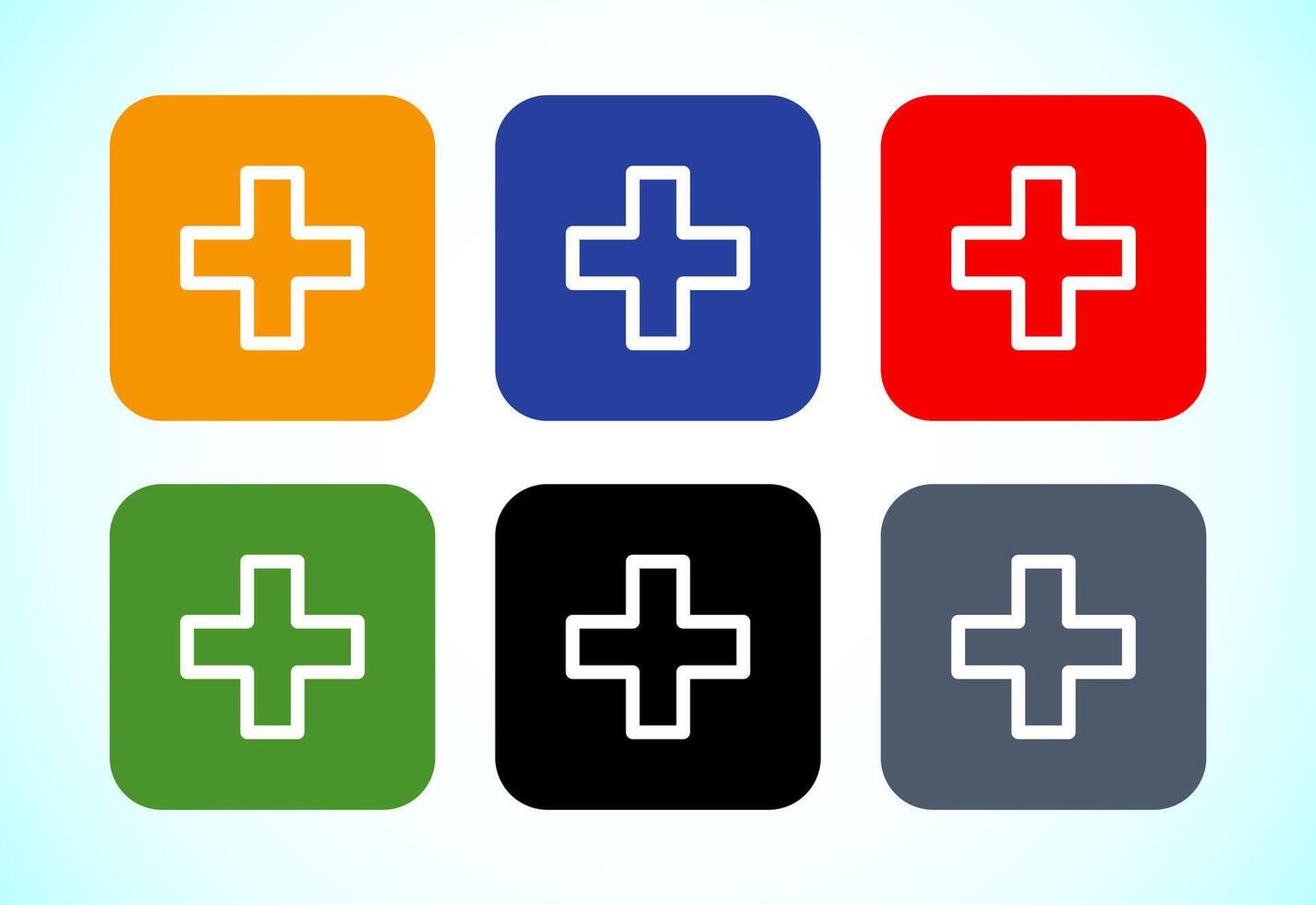 Plus icon design, Add icon set vector