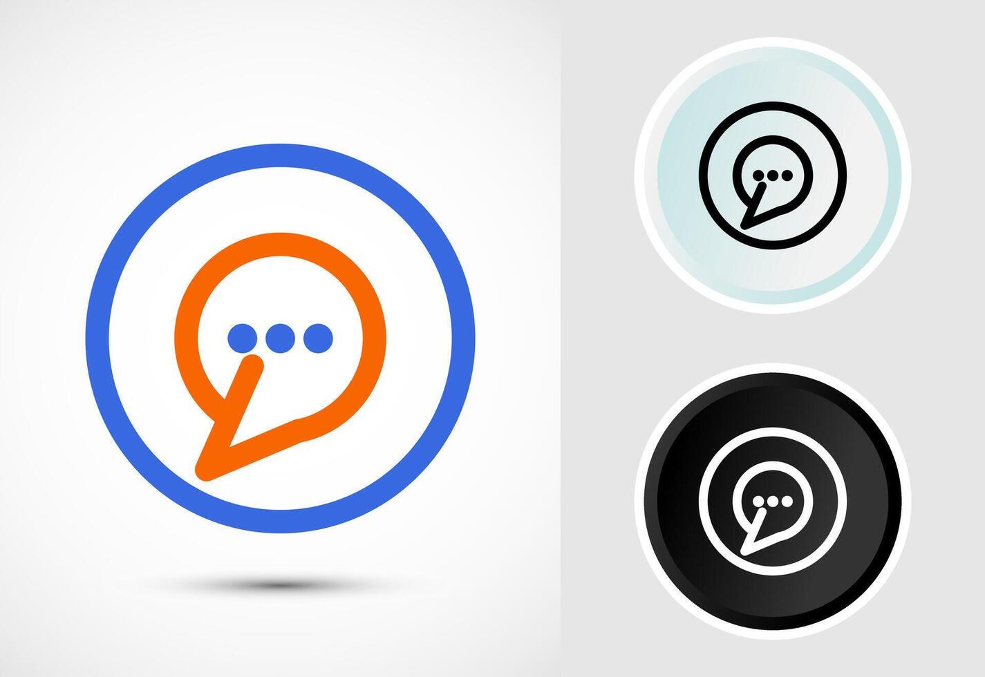 Chat icon design illustration, Message sign for apps and websites vector