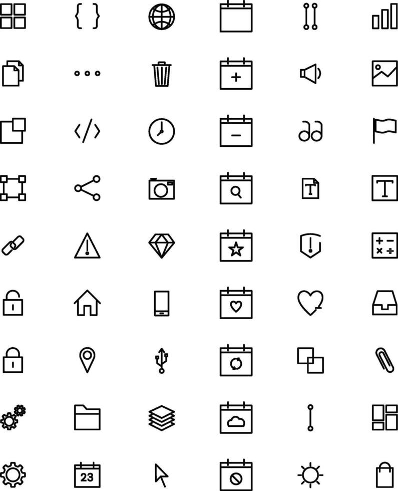 AI, artificial intelligence, data, science, technology ,icons set, simple UI, UX vector