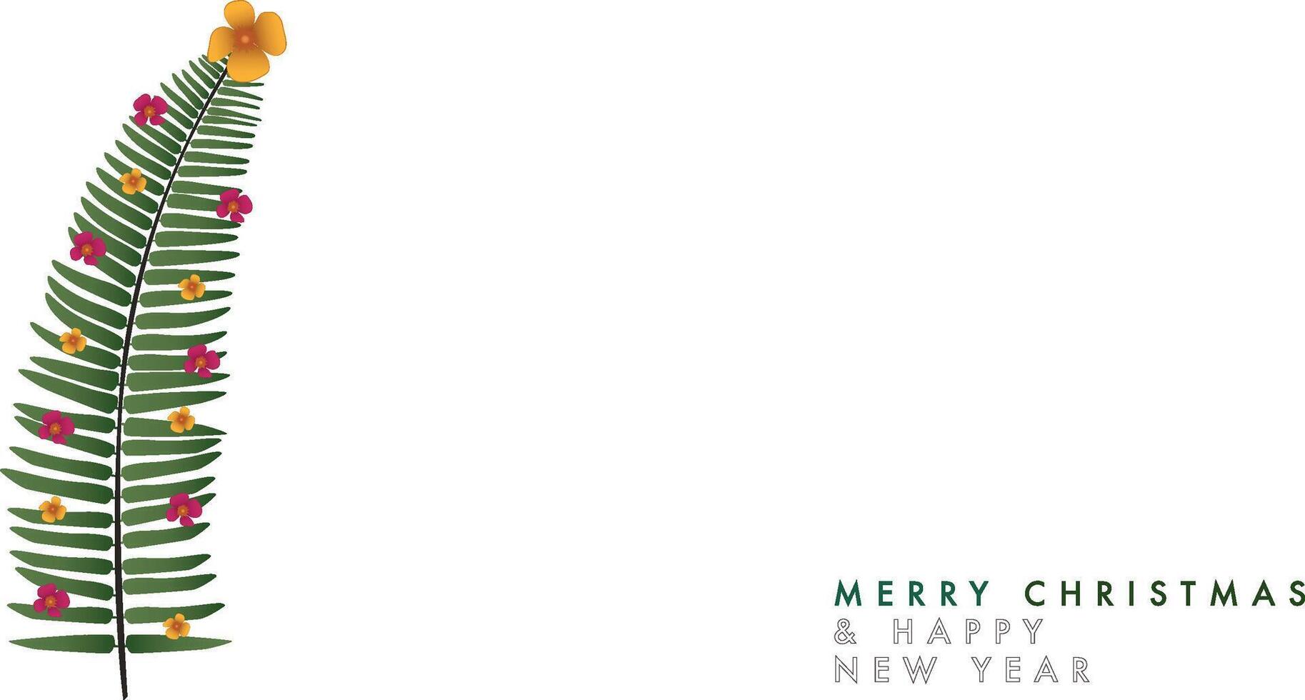 Christmas card with a branch with flowers vector