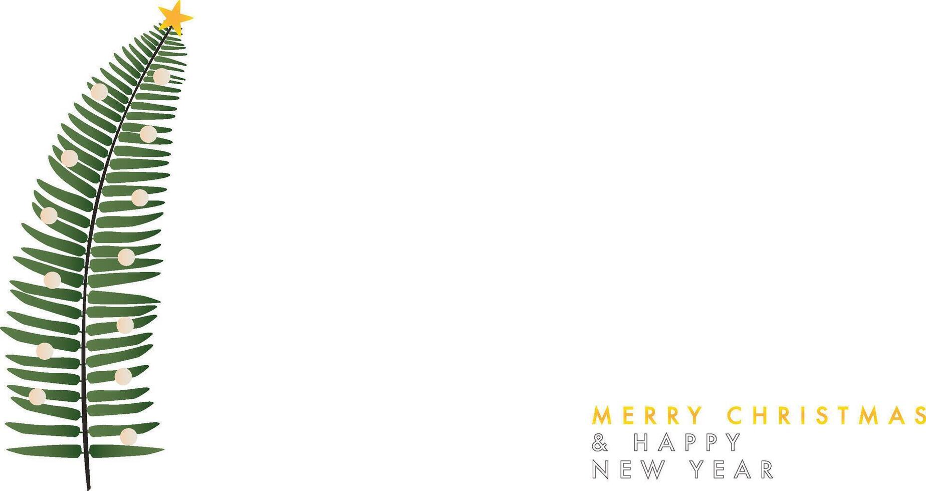 Christmas card with a branch vector