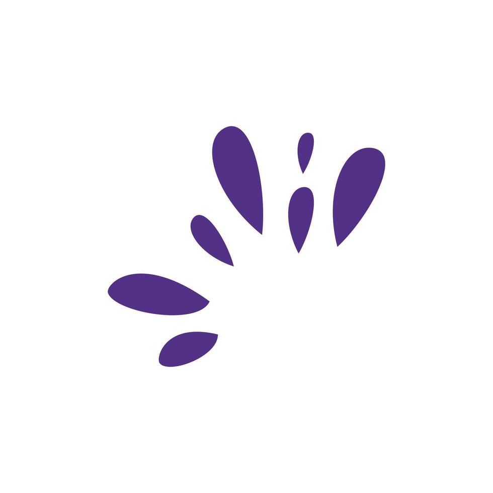 Purple splash icon on background for graphic and web design. Creative illustration concept symbol for web or mobile app vector