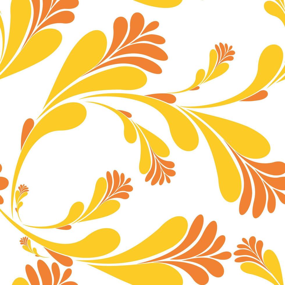 Orange and yellow flowers Seamless pattern with Chrysanthemums,japanese floral pattern.endless background for wrapping,textile,paper,wallpaper vector