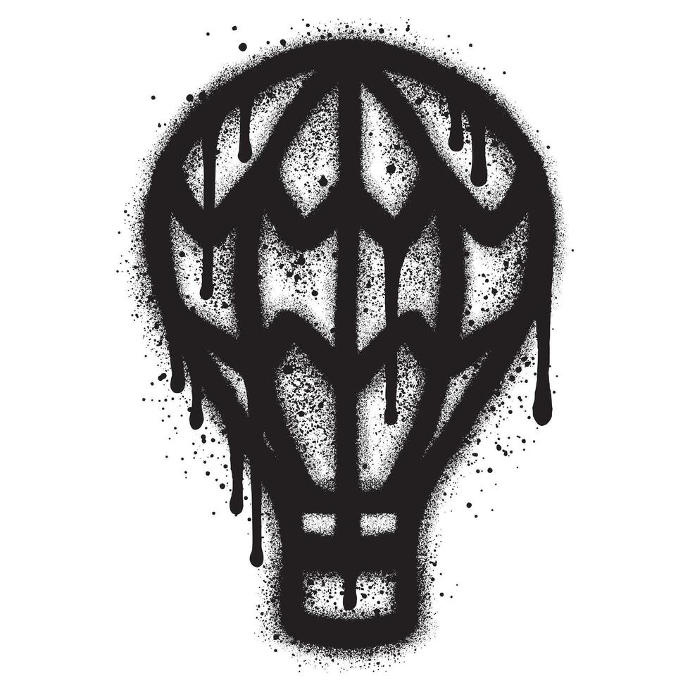 Spray Painted Graffiti Hot air balloon Sprayed isolated with a white background. vector