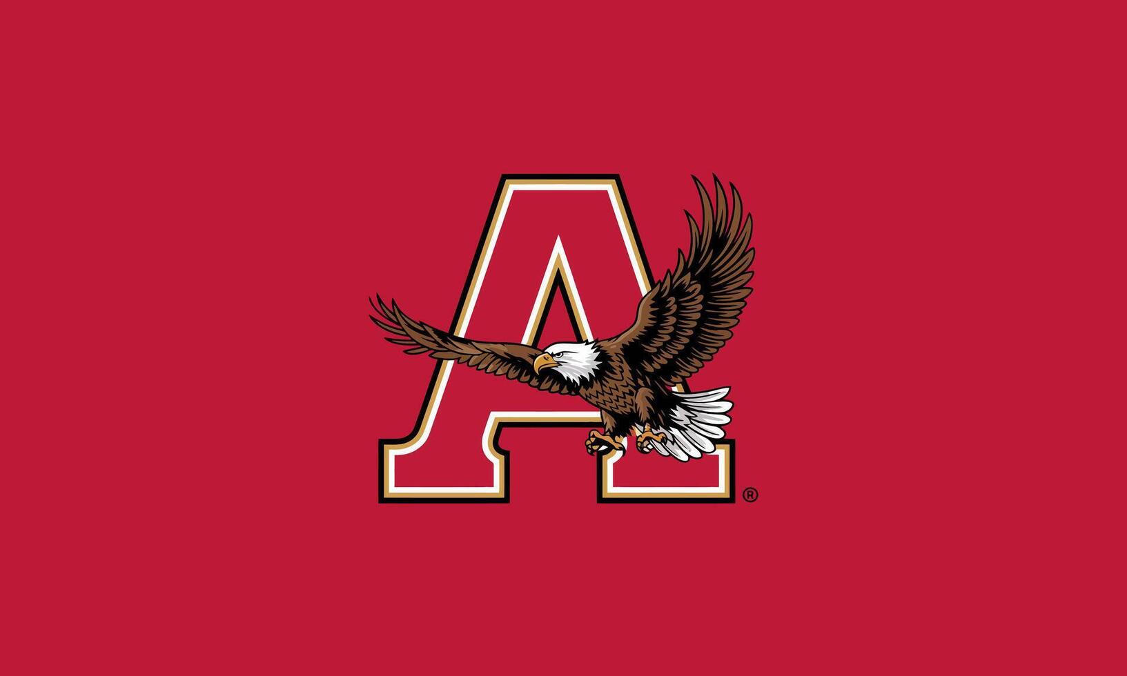 Bold eagle logo with a stylized letter A vector