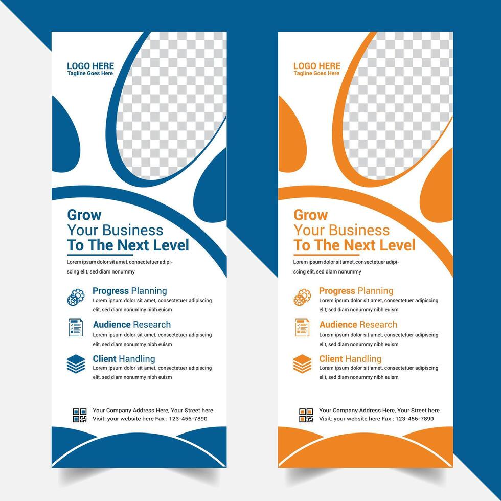 CORPORATE ROLL UP BANNER DESIGN TEMPLATE vector