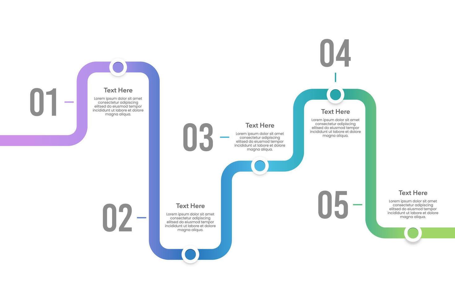 Infographic roadmap design template. Business timeline 5 steps to success. Presentation, Milestone, Annual report, data and information. vector