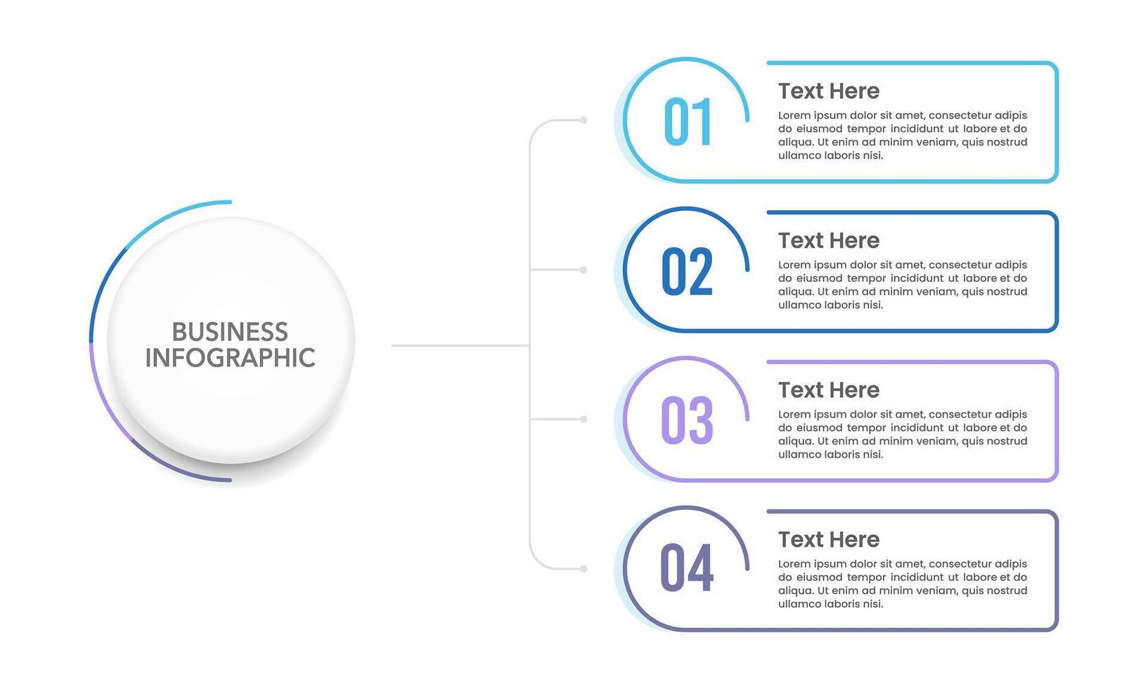 4 Steps infographic for business operations presentation. Business presentation, Strategy, Report and Plan. vector