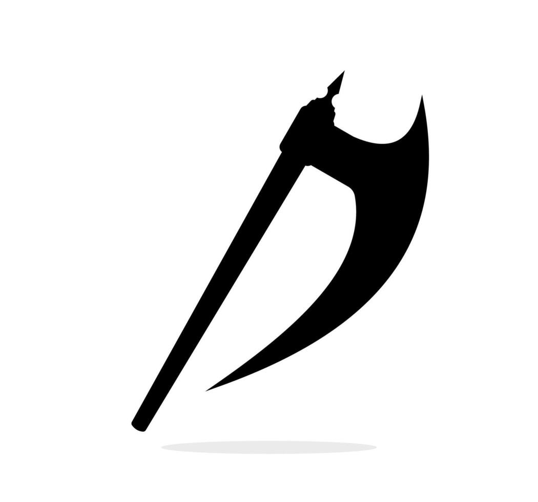 a silhouette of scythe illustration vector