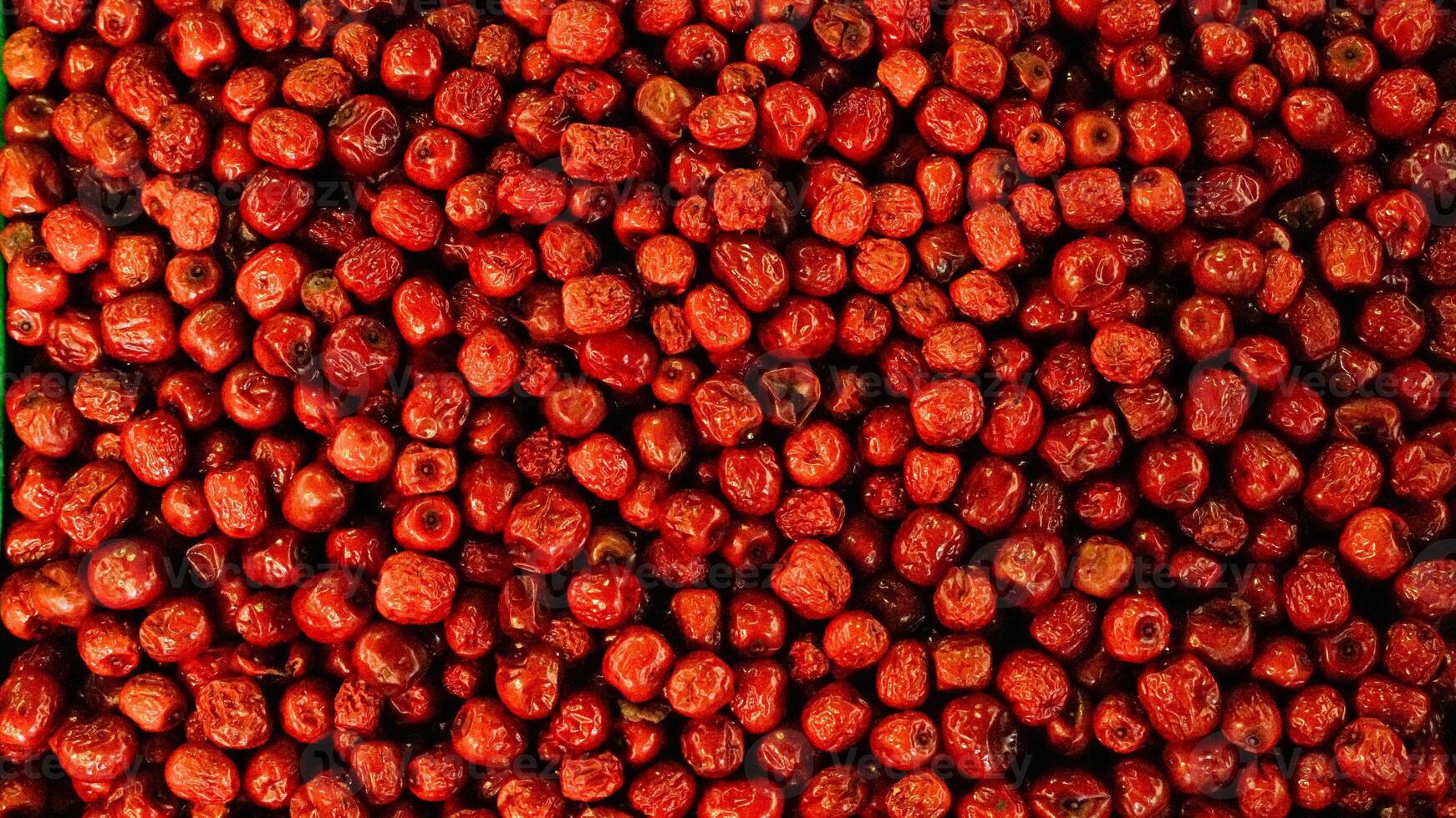 Red Dates in a Market Stall photo