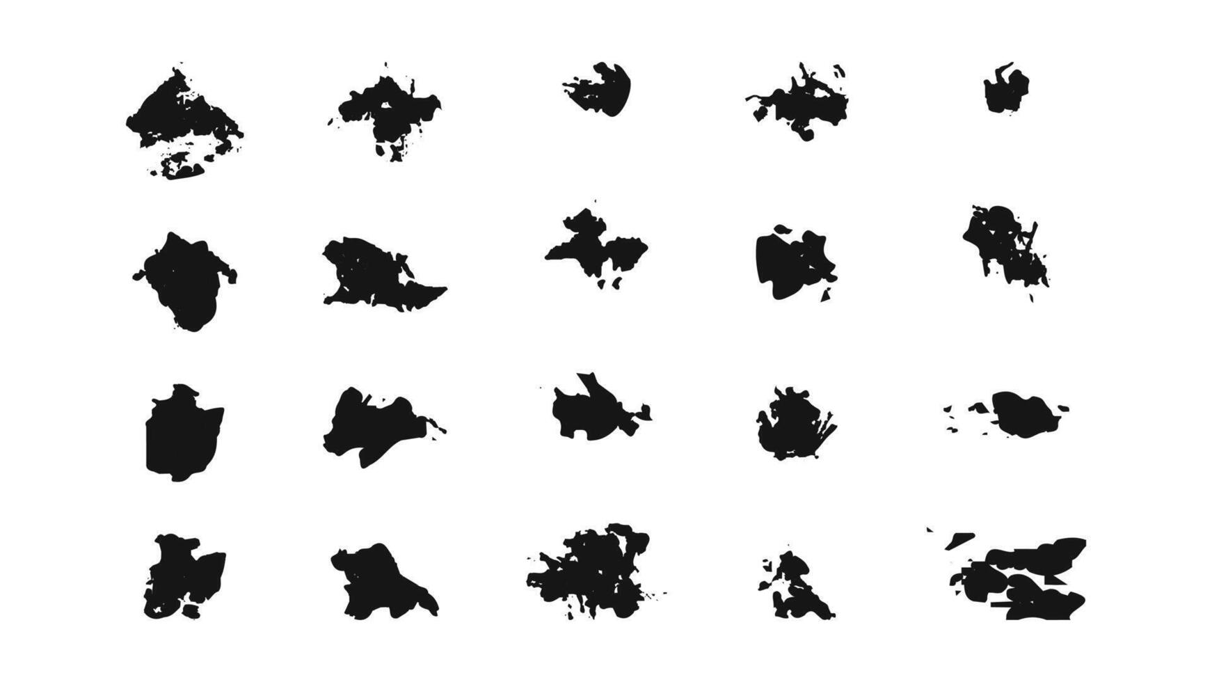 Texture brushes and blotches smears various shapes. Uneven rough. For cover backgrounds and decorative accents for social media posters and websites. illustration. vector