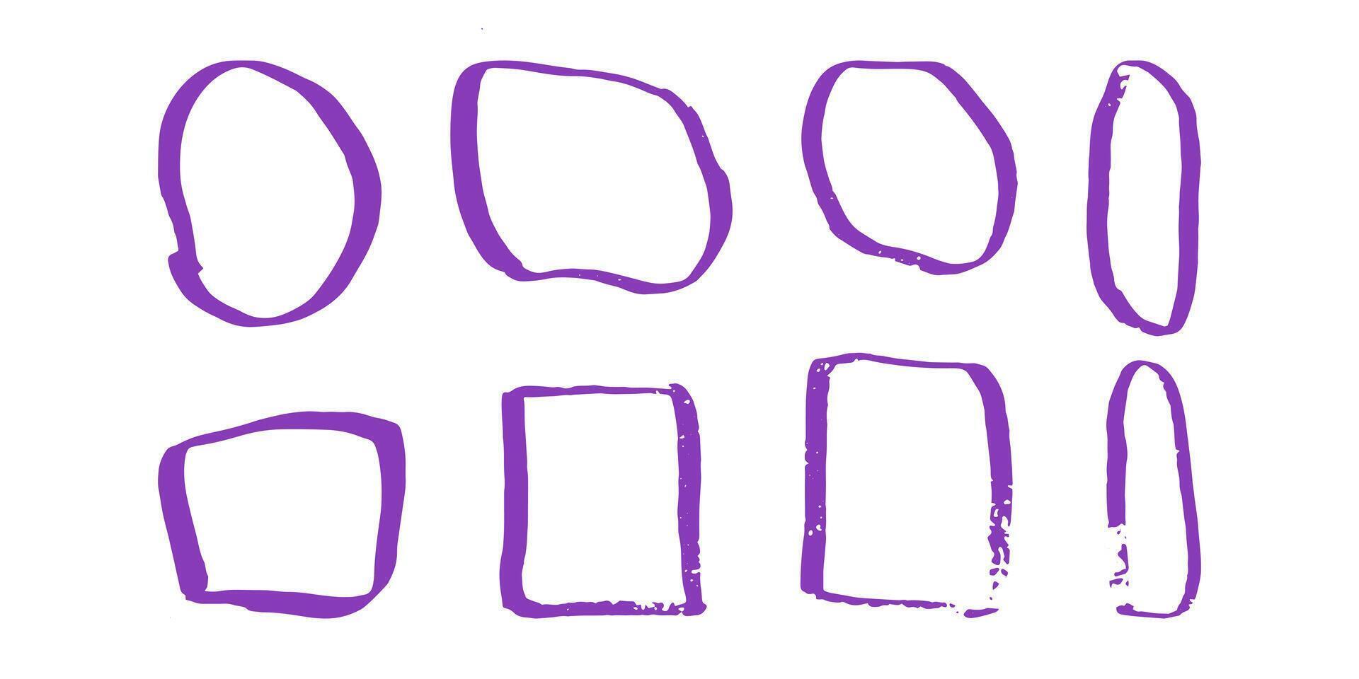 Text frames hand drawn style doodle decorative. vector